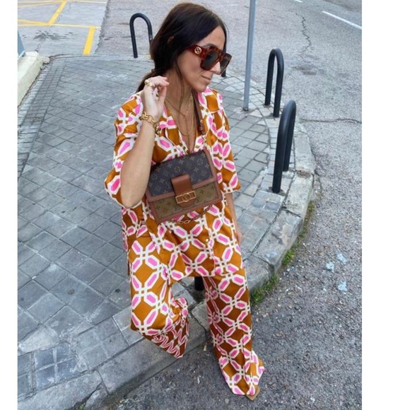 Zara Other Zara Printed Pajama Style Pant Set Poshmark